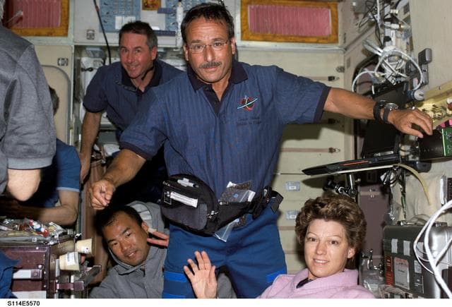 NASA image: STS-114 crew in the Zvezda Service module