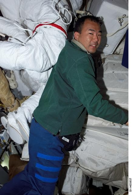 NASA image: Noguchi on middeck