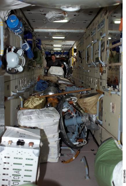 NASA image: Stowage bags in FGB/Zarya module