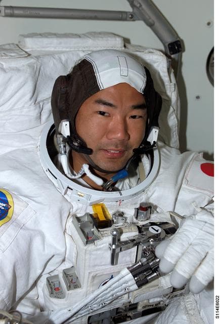 NASA image: Noguchi in shuttle airlock