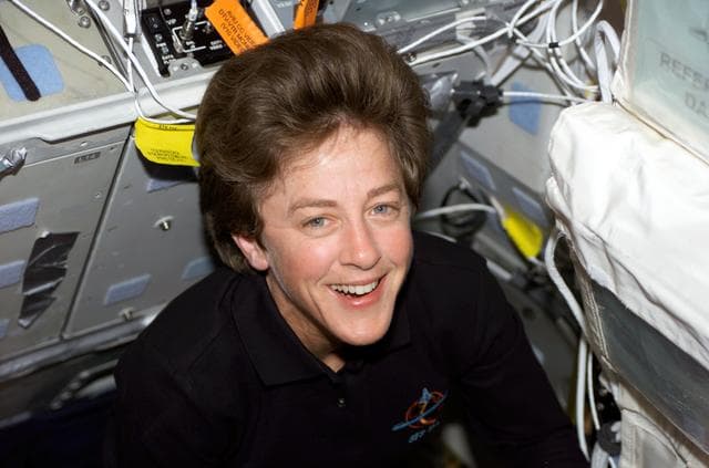 NASA image: Lawrence on flight deck