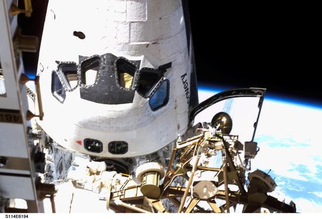NASA image: Discovery forward nose cone
