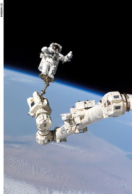 NASA image: EVA 3 - Robinson on Canadarm2