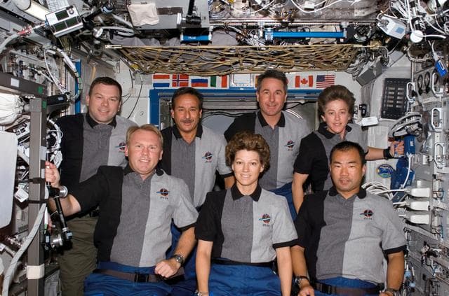 NASA image: Crew on-orbit portrait in U.S. Lab