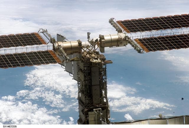 NASA image: View of the ISS taken during flyaround by STS-114 crew