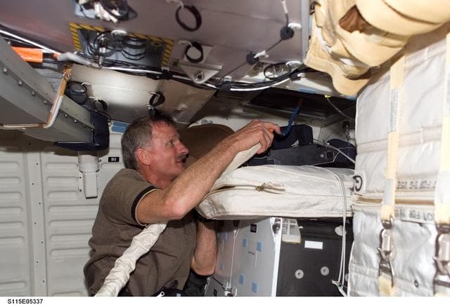 NASA image: STS-115 MS Tanner on Atlantis Middeck