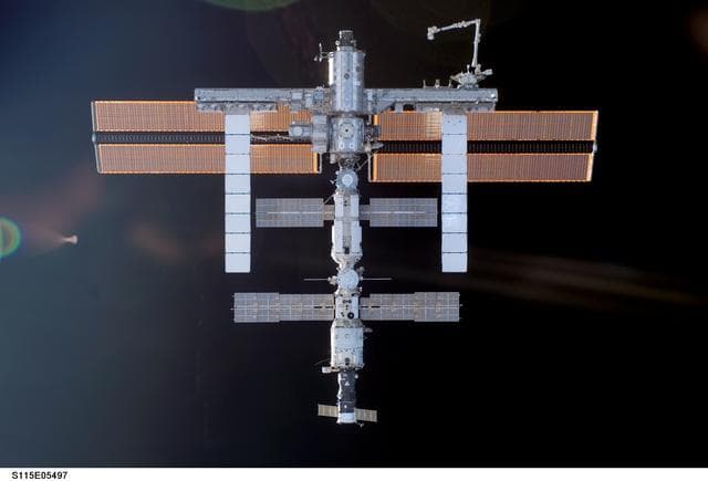 ISS during approach of the STS-115 Space Shuttle Atlantis