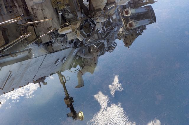 NASA image: Tanner performs first EVA during STS 115 / Expedition 13 joint operations