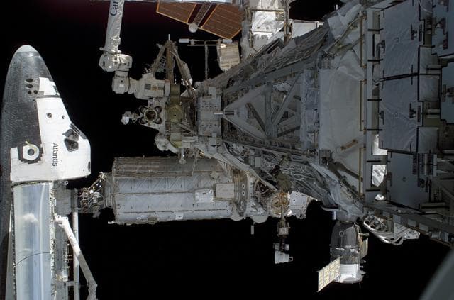 NASA image: STS-115 Space Shuttle Atlantis docked on the ISS during Joint Operations