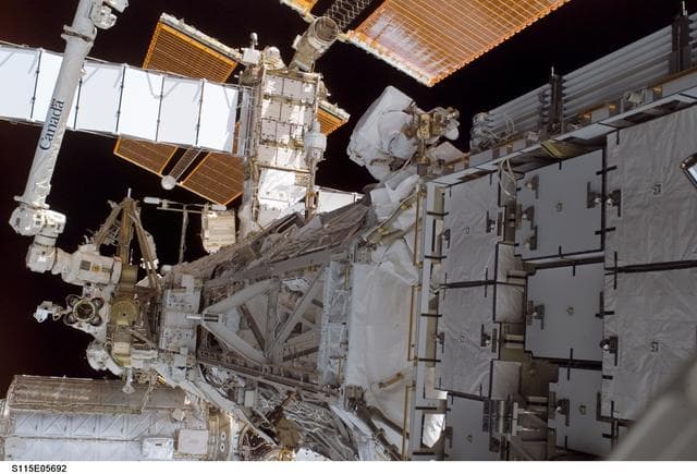 NASA image: Tanner performs first EVA during STS-115 / Expedition 13 joint operations