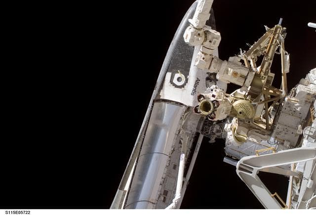 NASA image: STS-115 Space Shuttle Atlantis docked on the ISS during Joint Operations