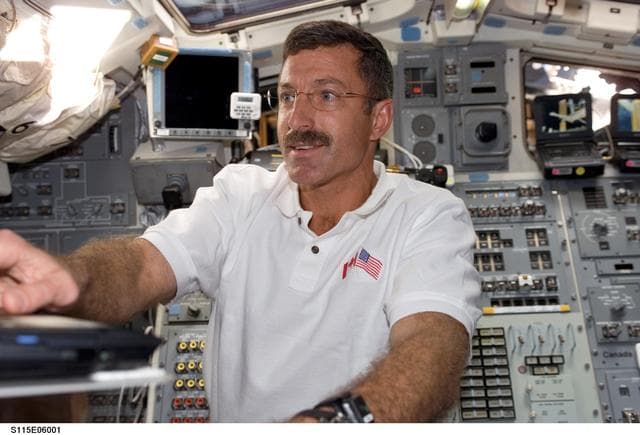 NASA image: STS-115 MS Burbank works on the aft FD of the Space Shuttle Atlantis