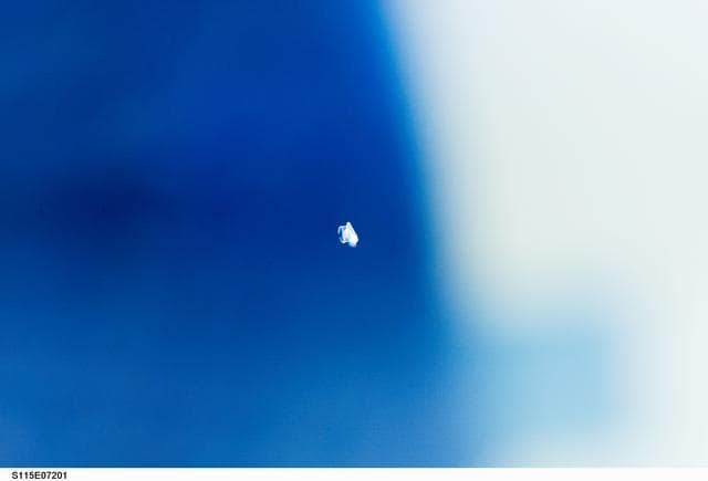 NASA image: Unidentified small debris taken by STS-115 crewmember