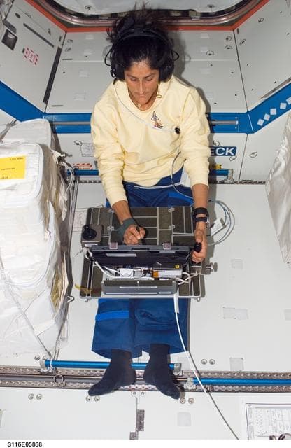 NASA image: Expedition 14 FE Williams performs the PMDIS in the U.S. Laboratory