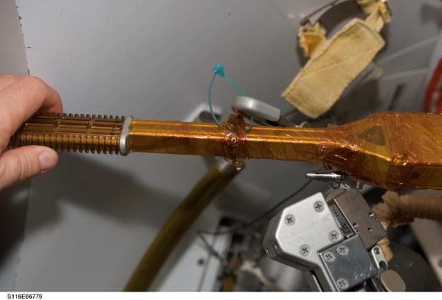 NASA image: Cheater Bar Assembly in the A/L taken during Joint Operations