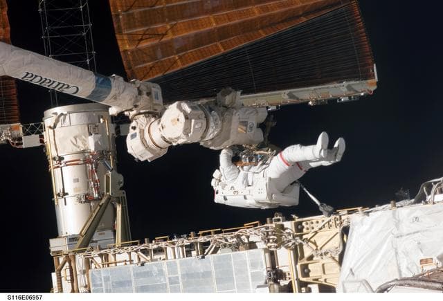 NASA image: STS-116 MS Curbeam, Jr., during EVA-4