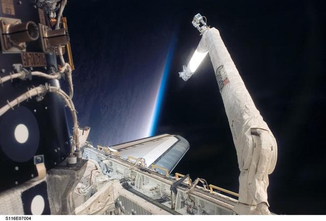 NASA image: RMS during STS-116 EVA 4