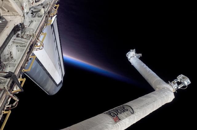 NASA image: RMS during STS-116 EVA 4