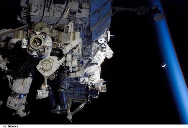 NASA image: Olivas on EVA 1 during STS-117