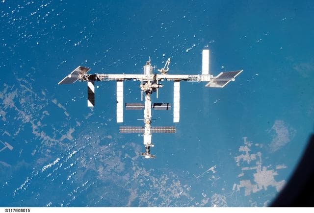 NASA image: STS-117 Space Shuttle Atlantis leaves the ISS
