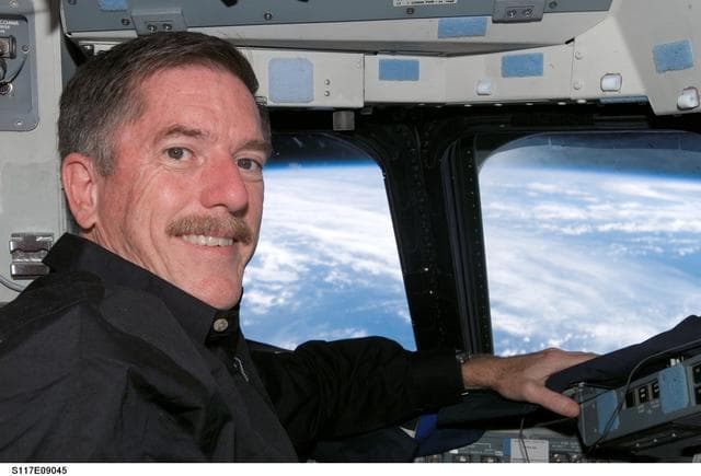 NASA image: Reilly on the FD on STS-117 Space Shuttle Atlantis