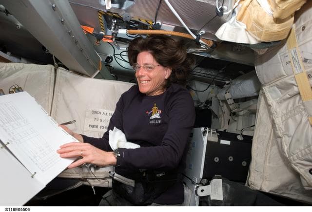 NASA image: View of Morgan working in the MDDK during STS-118