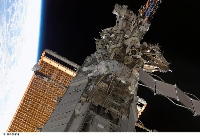 NASA image: View of Mastracchio during STS-118 EVA 1