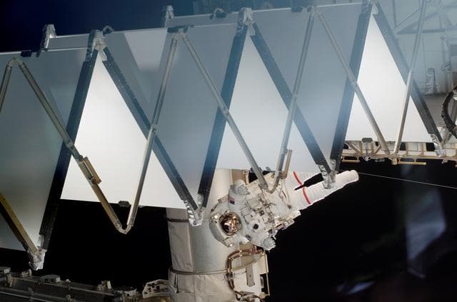 NASA image: View of Mastracchio on EVA 1 during STS-118/Expedition 15 Joint Operations