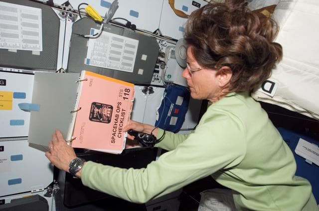 NASA image: View of Morgan in the MDDK of the Shuttle Endeavour during STS-118