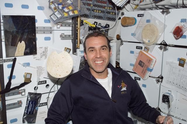 NASA image: View of MS Mastracchio on the MDDK of the Shuttle Endeavour during STS-118