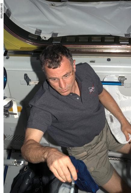 NASA image: Williams working in the A/L during STS-118/Expedition 15 Joint Operations