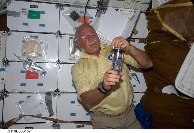 NASA image: Phillips with National Lab Pathfinder (NLP) on Middeck (MDDK)