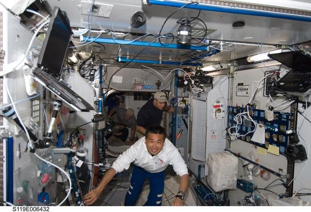 NASA image: STS-119 Crew in Node 2 Harmony