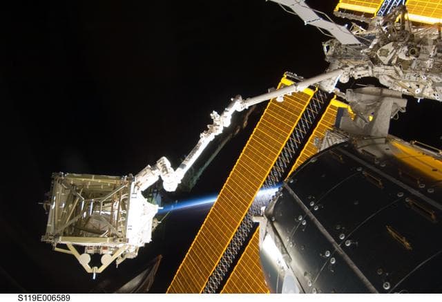 NASA image: Space Station Remote Manipulator System (SSRMS) S6 Truss Relocation OPS