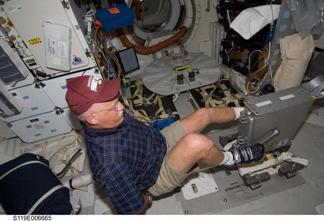NASA image: Phillips Exercises on Middeck (MDDK)