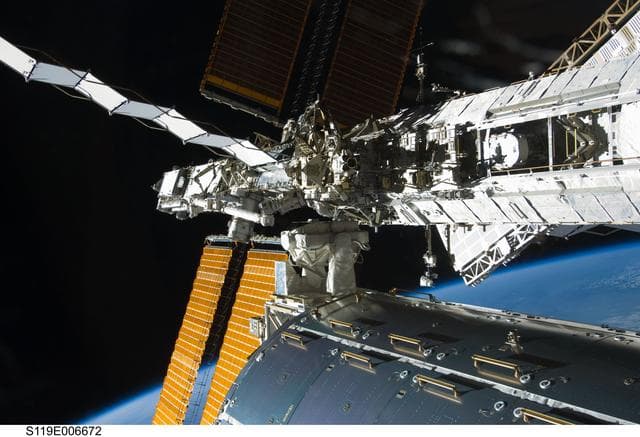 NASA image: Columbus Laboratory and Starboard (STBD) Truss Segment