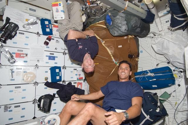 NASA image: Arnold and Acaba on Middeck (MDDK)