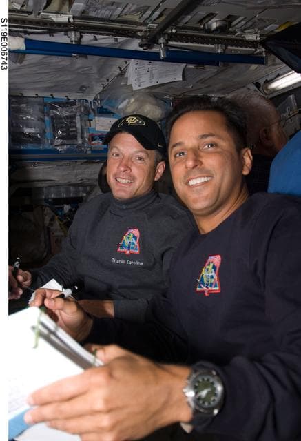NASA image: Acaba and Swanson in US Laboratory Destiny