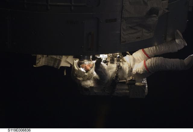NASA image: STS-119 EVA 2 JLP GPS Antenna Install OPS