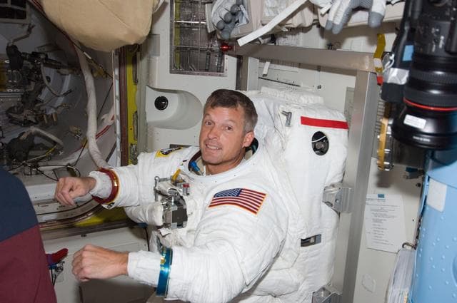 NASA image: Extravehicular Mobility Unit (EMU) Cleanup OPS following STS-119 EVA 2