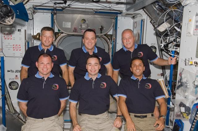 NASA image: STS-119 Group Photo in Node 2 Harmony