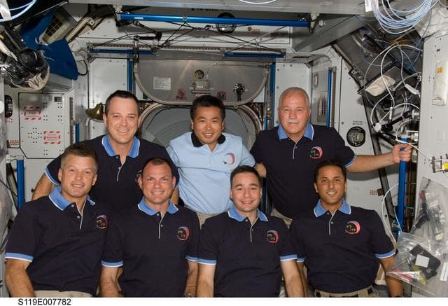 NASA image: STS-119 Group Photo in Node 2 Harmony