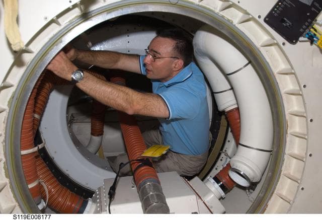 NASA image: Shuttle Airlock Undocking Preparation
