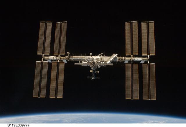 NASA image: ISS Fly around views during STS-119