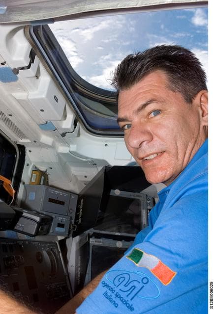 NASA image: Nespoli on flight deck