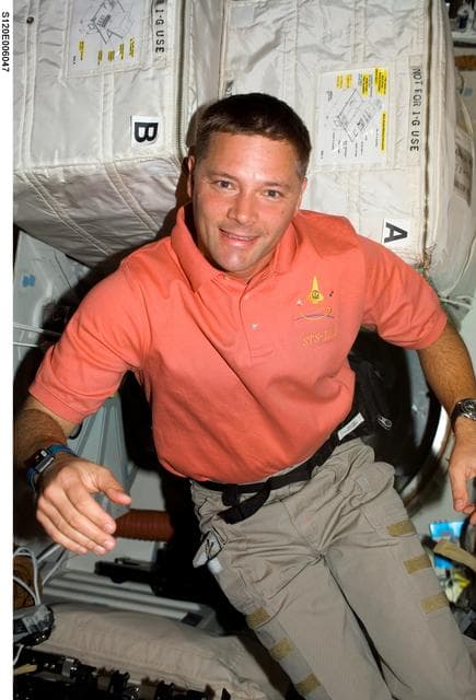 NASA image: Wheelock on middeck