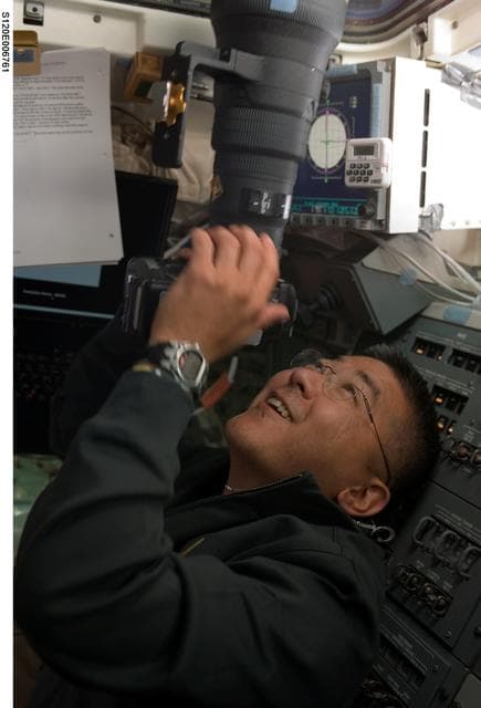 NASA image: Tani on flight deck