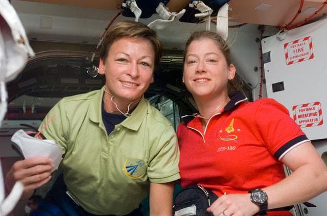 NASA image: Whitson and Melroy in Node 1