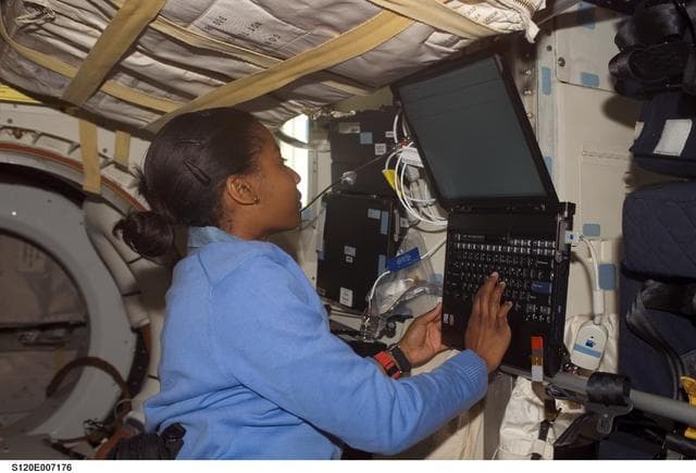 NASA image: Wilson on middeck