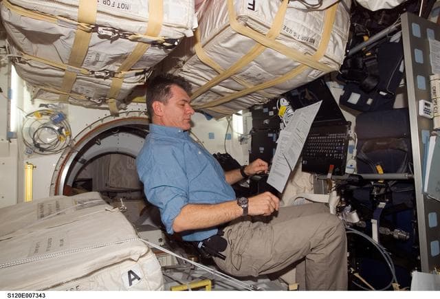 NASA image: Nespoli on middeck